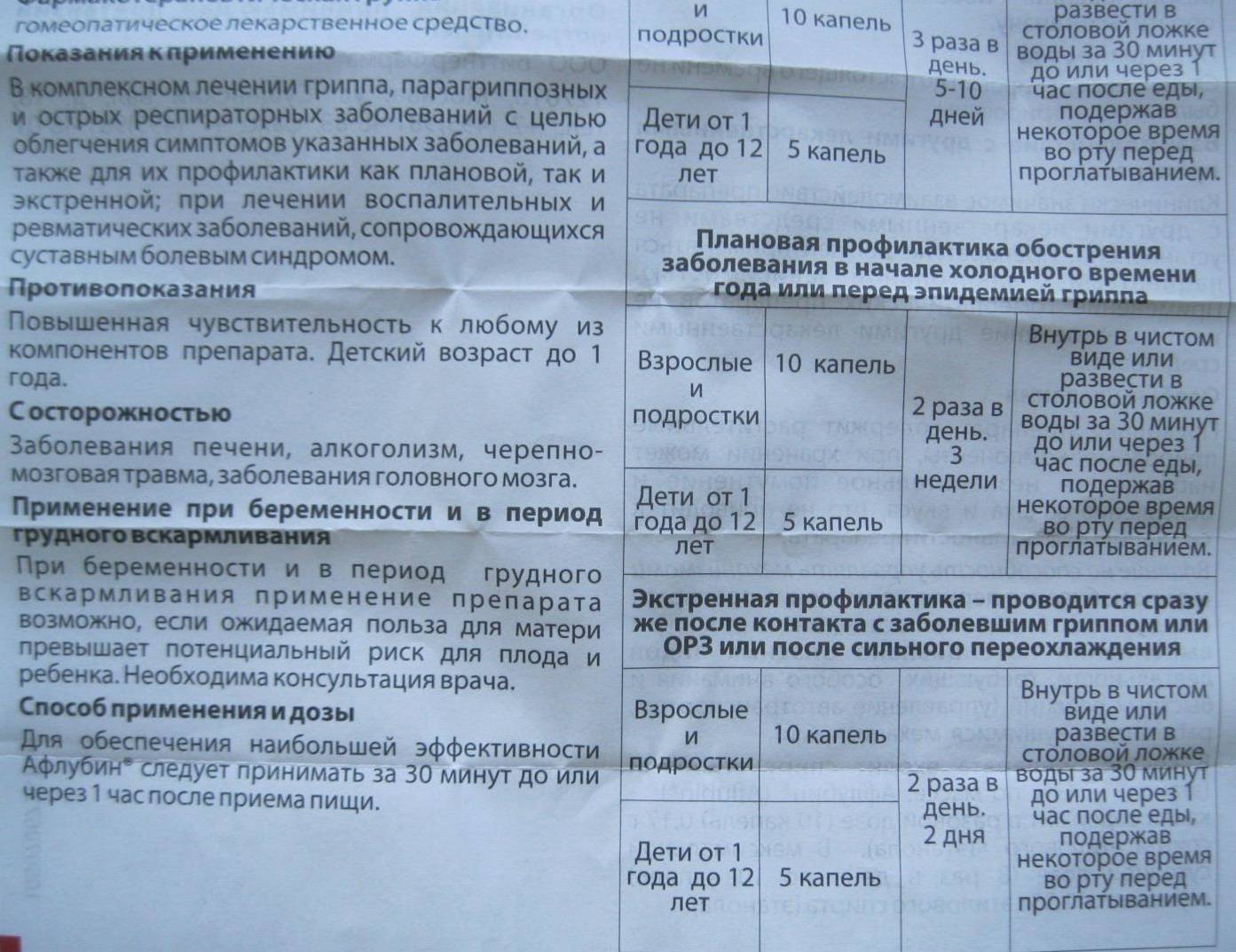 Инструкция по применению афлубина для детей | женский журнал — damenwelt