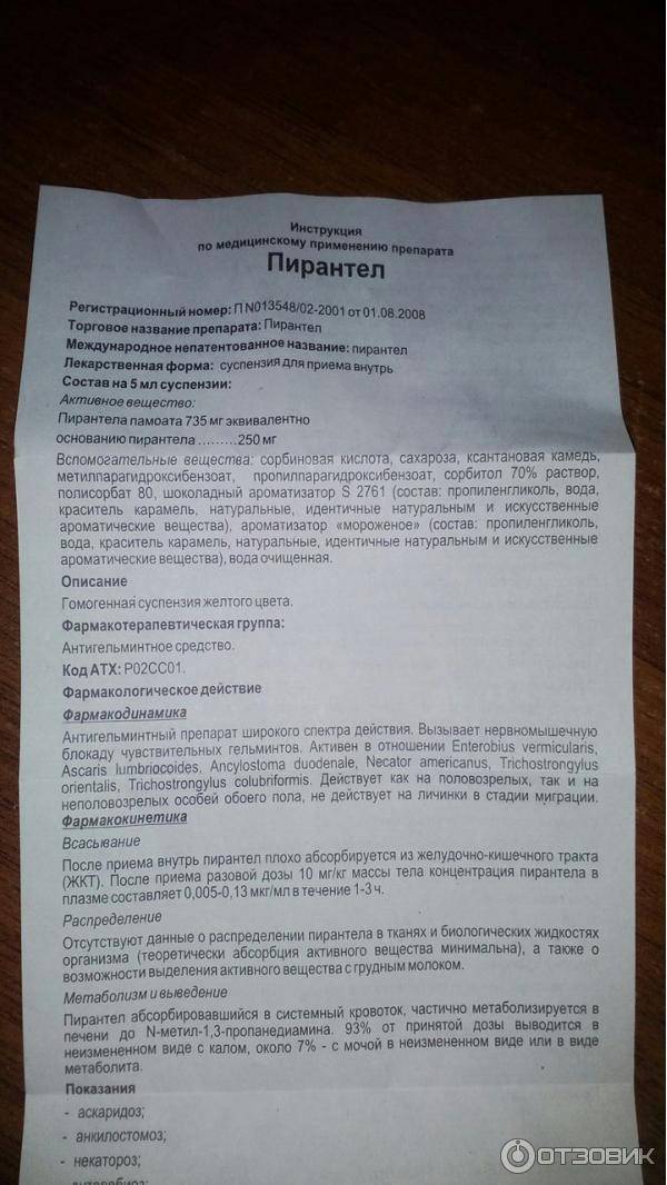 Пирантел и его инструкция по применению