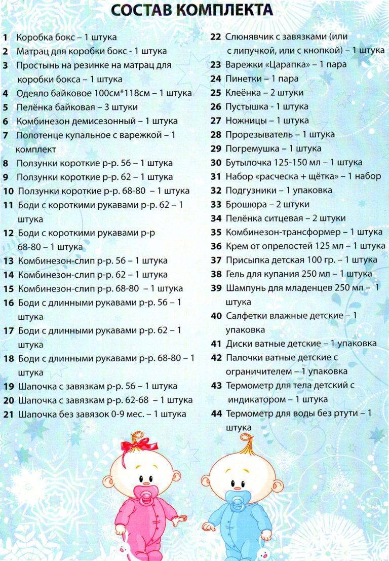 Что подготовить к рождению ребенка: список вещей к рождению малыша