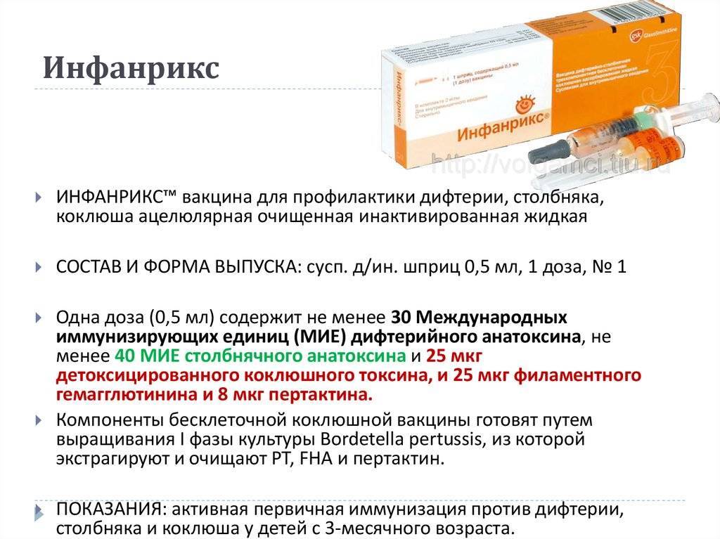 Вакцина «инфанрикс ипв хиб»