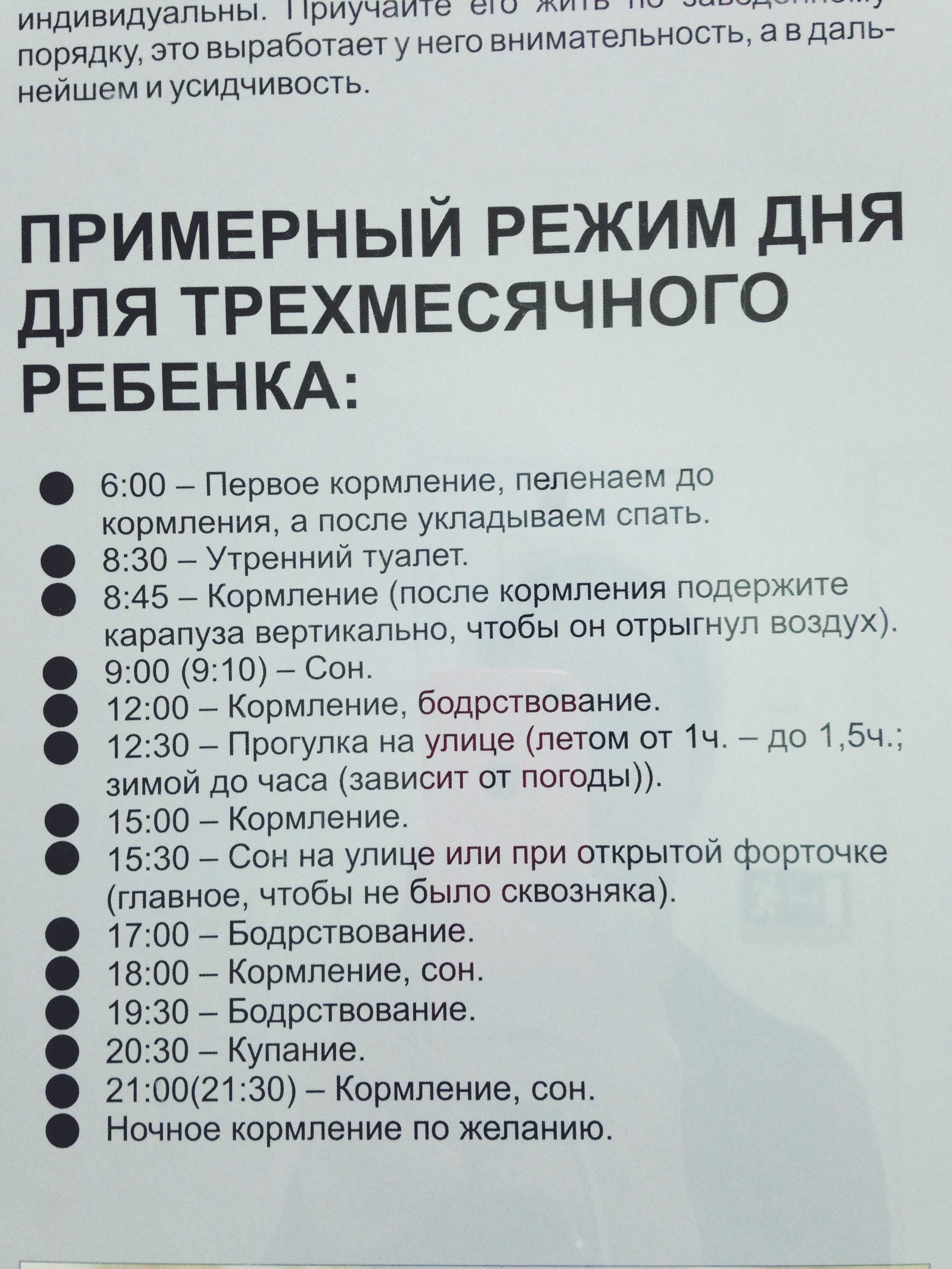 Режим дня 2 месячного ребенка. подробный распорядок дня