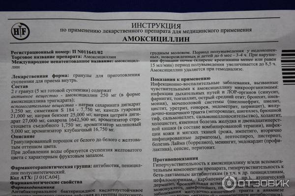 Амоксициллин диспертаб 1000 мг