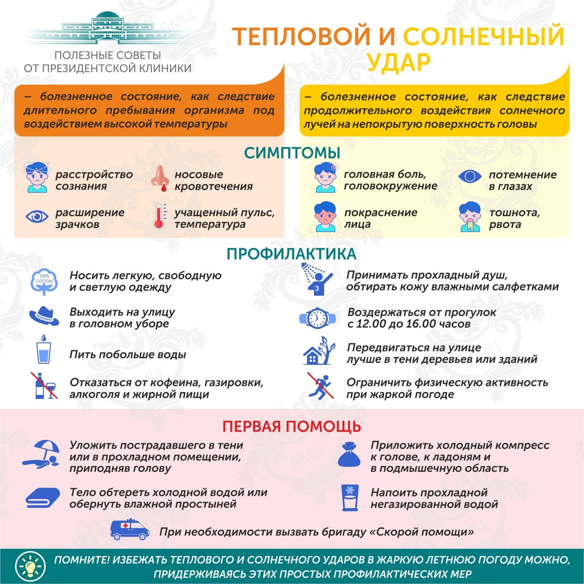 Тепловой удар у ребенка: симптомы и лечение, первая помощь в домашних условиях