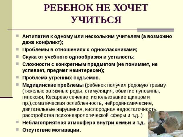 Сын совершенно не хочет учиться - 4 совета психологов, консультации