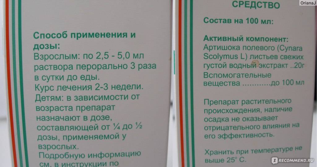 Инструкция по применению хофитола для детей — показания и описание препарата