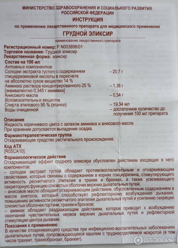 Грудной эликсир: инструкция по применению для детей и отзывы