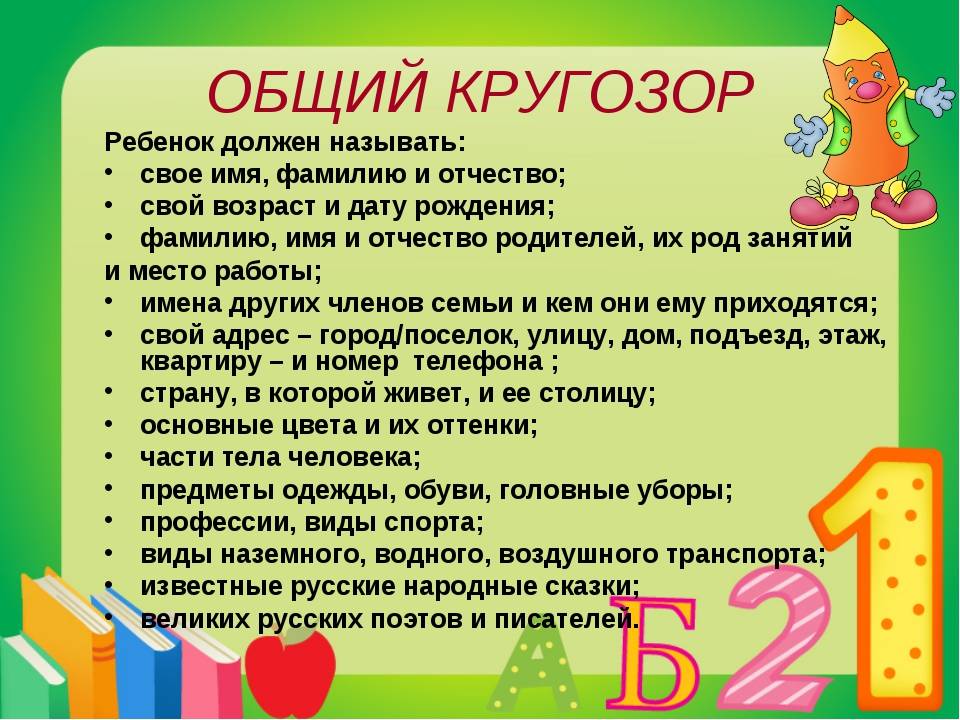 Что должен знать и уметь ребенок к 1 классу