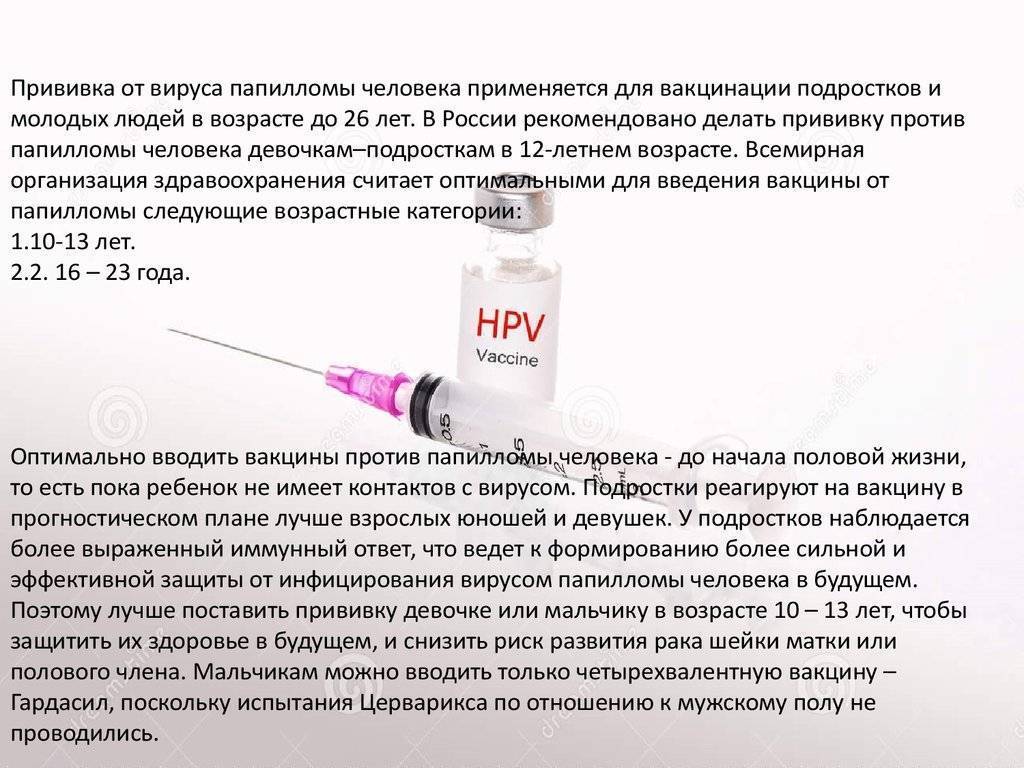 Прививка от впч (вируса папилломы человека)