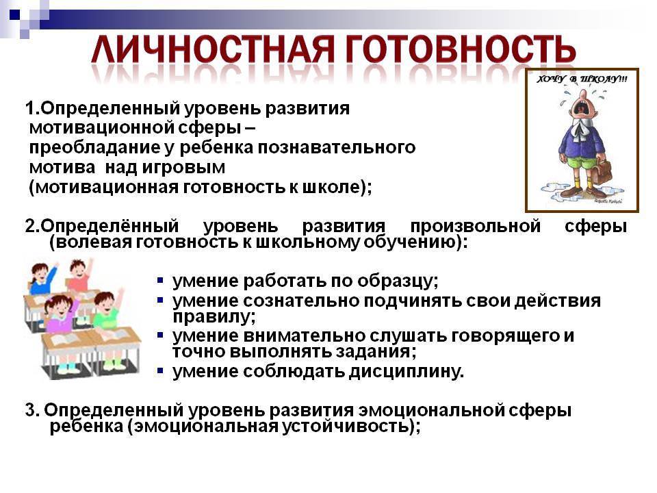 Психологическая готовность ребенка к школе (интеллектуальная, личностная): признаки