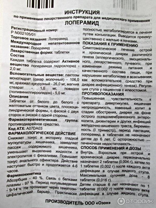 Лоперамид: инструкция по применению, противопоказания, дозировка, показания, побочные эффекты