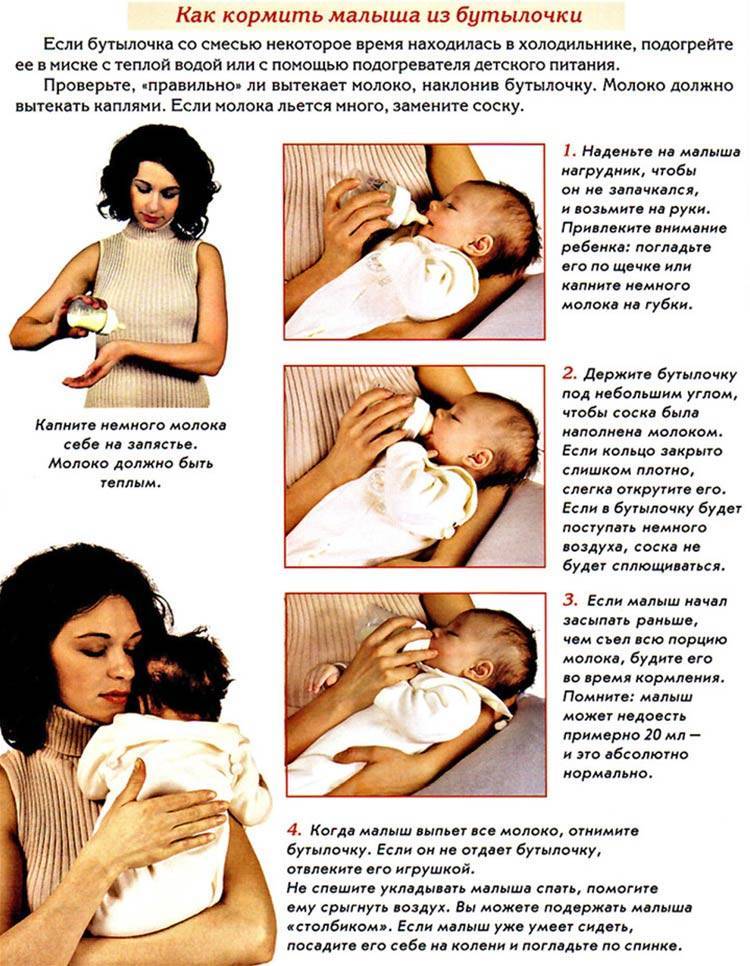 Как правильно кормить новорожденного из бутылочки: в какой позе и каком положении это делать, можно ли лежа, как держать малыша, чтобы он не срыгивал?