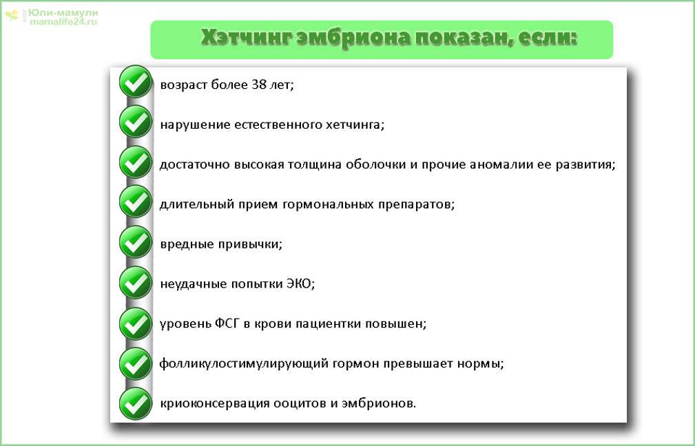 Что такое хетчинг эмбрионов и для какой цели он проводится в процедуре эко?